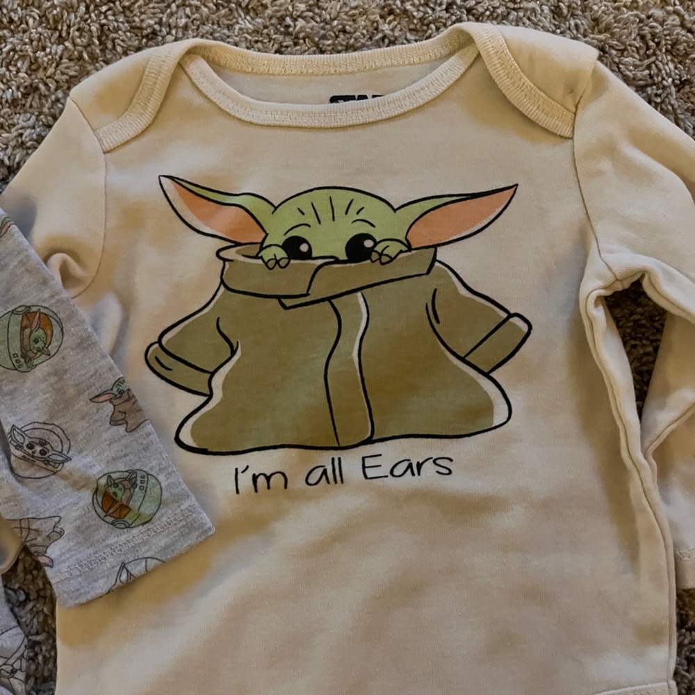 Set of 3 Star Wars Long Sleeve Onesies 3-6 Months - Picture 6 of 7